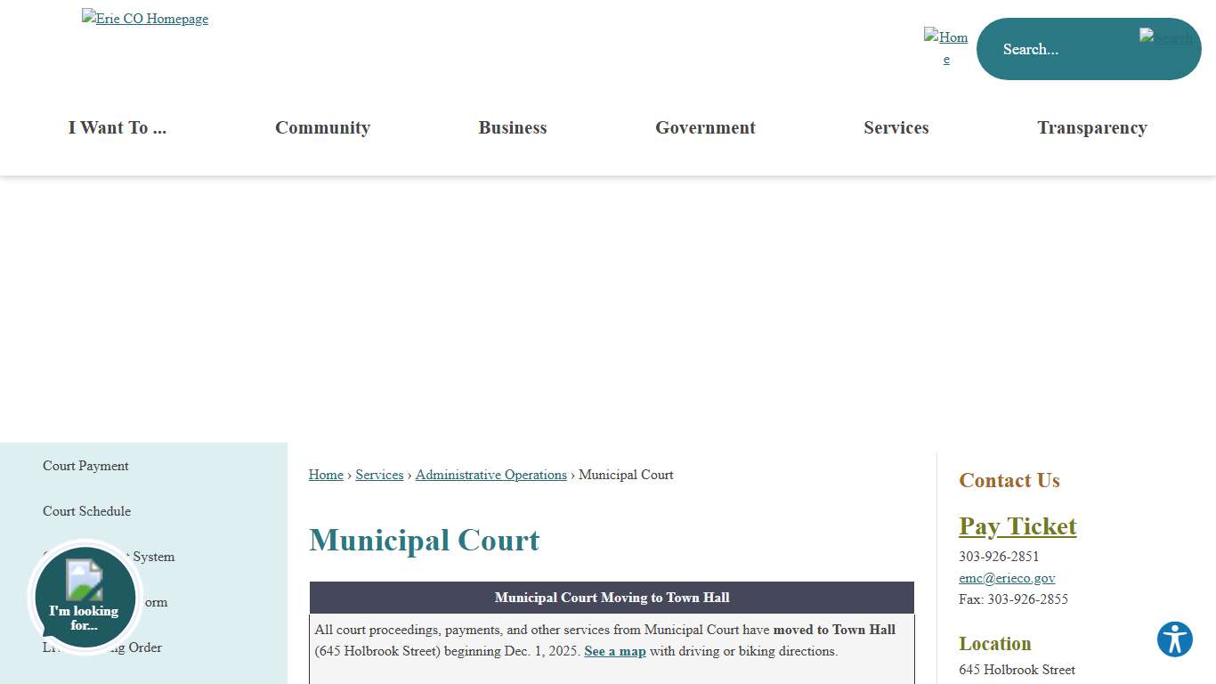 Municipal Court | Erie, CO